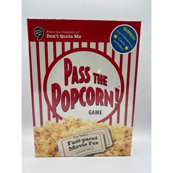 Pass the Popcorn Game with Bonus Retro Booster Pack 80's & 90's Theme Pack - Picture 1 of 6